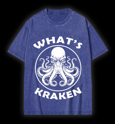 Octopus's Dark Gaze Vintage Washed 100% Cotton T-Shirt