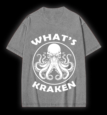 Octopus's Dark Gaze Vintage Washed 100% Cotton T-Shirt