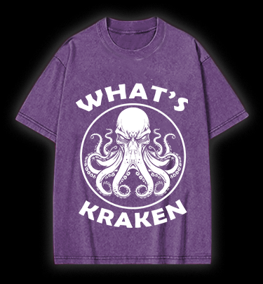 Octopus's Dark Gaze Vintage Washed 100% Cotton T-Shirt