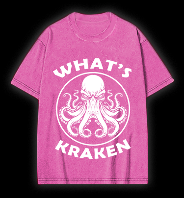 Octopus's Dark Gaze Vintage Washed 100% Cotton T-Shirt