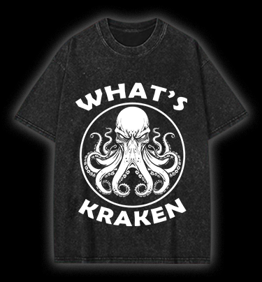 Octopus's Dark Gaze Vintage Washed 100% Cotton T-Shirt