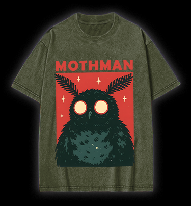 Mothman's Starry Eyes Vintage Washed 100% Cotton T-Shirt