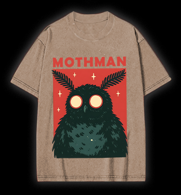 Mothman's Starry Eyes Vintage Washed 100% Cotton T-Shirt