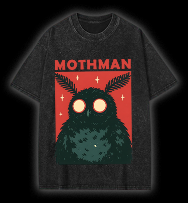 Mothman's Starry Eyes Vintage Washed 100% Cotton T-Shirt