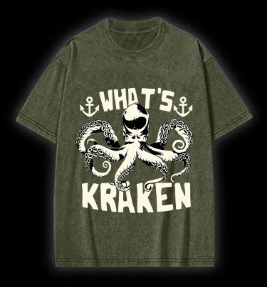 Octopus's Sea Vibe Vintage Washed 100% Cotton T-Shirt