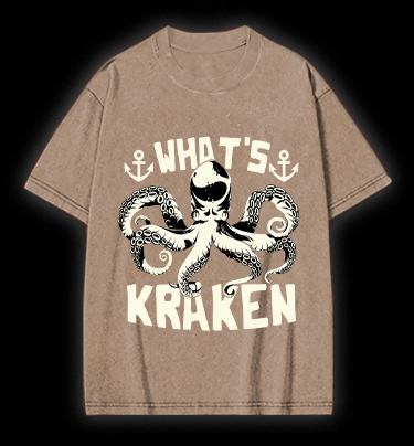 Octopus's Sea Vibe Vintage Washed 100% Cotton T-Shirt