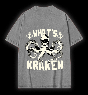 Octopus's Sea Vibe Vintage Washed 100% Cotton T-Shirt