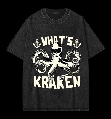 Octopus's Sea Vibe Vintage Washed 100% Cotton T-Shirt