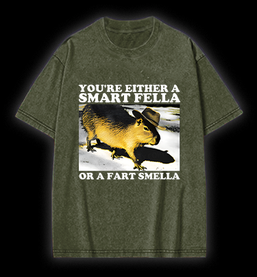 Cowboy Capybara Vintage Washed 100% Cotton T-Shirt