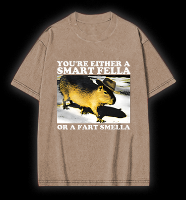 Cowboy Capybara Vintage Washed 100% Cotton T-Shirt