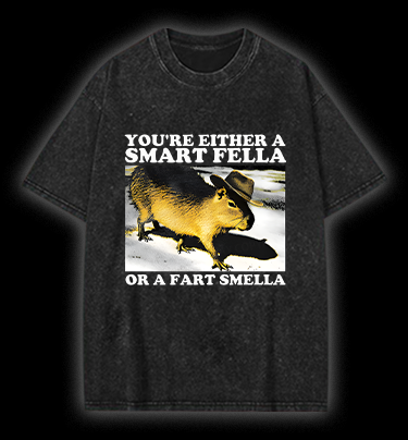 Cowboy Capybara Vintage Washed 100% Cotton T-Shirt