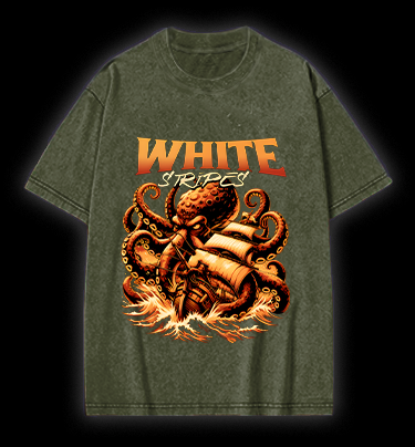Octopus on Deck Vintage Washed 100% Cotton T-Shirt