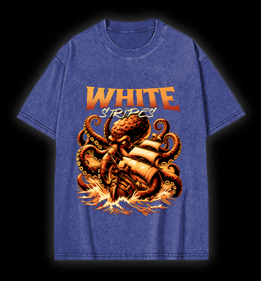 Octopus on Deck Vintage Washed 100% Cotton T-Shirt