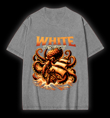 Octopus on Deck Vintage Washed 100% Cotton T-Shirt