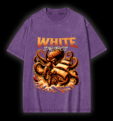 Octopus on Deck Vintage Washed 100% Cotton T-Shirt