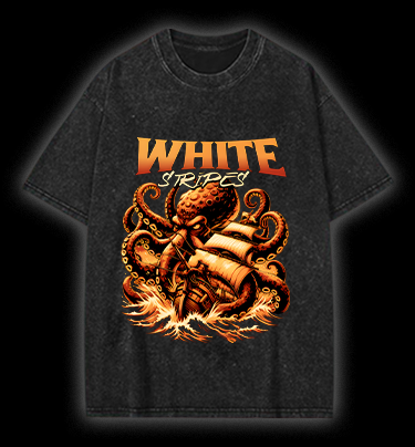 Octopus on Deck Vintage Washed 100% Cotton T-Shirt