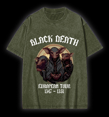 The Plague Mouse Vintage Washed 100% Cotton T-Shirt