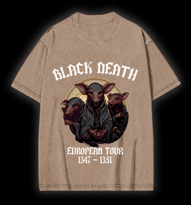 The Plague Mouse Vintage Washed 100% Cotton T-Shirt