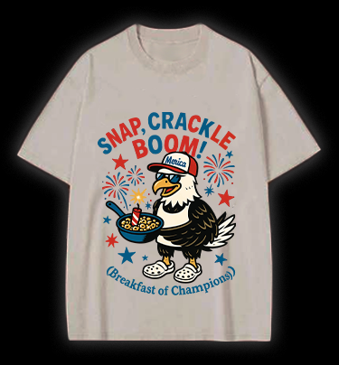 Eagle's Fun Breakfast Vintage Washed 100% Cotton T-Shirt