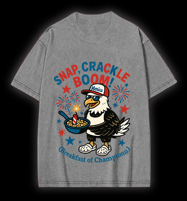 Eagle's Fun Breakfast Vintage Washed 100% Cotton T-Shirt