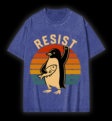 Penguin Uprising Vintage Washed 100% Cotton T-Shirt