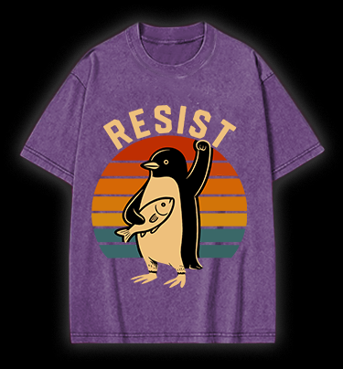 Penguin Uprising Vintage Washed 100% Cotton T-Shirt