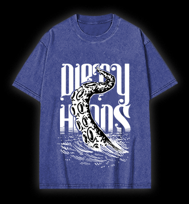 Octopus Tentacle Fun Vintage Washed 100% Cotton T-Shirt