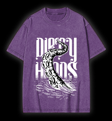 Octopus Tentacle Fun Vintage Washed 100% Cotton T-Shirt