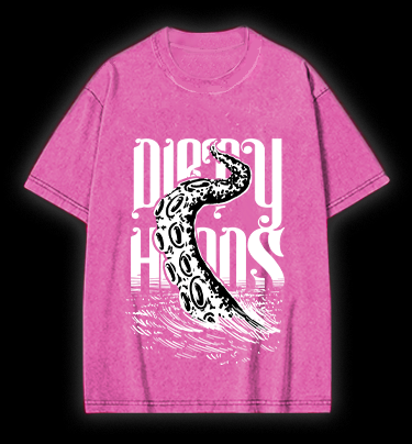 Octopus Tentacle Fun Vintage Washed 100% Cotton T-Shirt