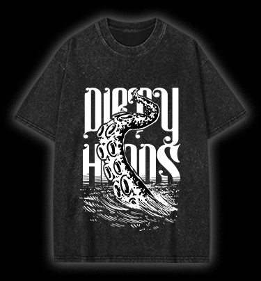 Octopus Tentacle Fun Vintage Washed 100% Cotton T-Shirt