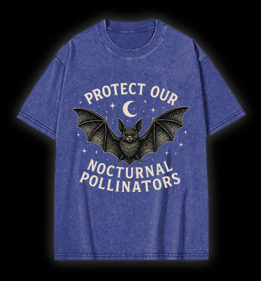 Bat's Pollinator Mission Vintage Washed 100% Cotton T-Shirt
