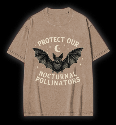 Bat's Pollinator Mission Vintage Washed 100% Cotton T-Shirt