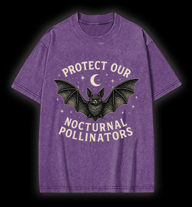Bat's Pollinator Mission Vintage Washed 100% Cotton T-Shirt