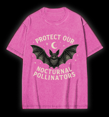 Bat's Pollinator Mission Vintage Washed 100% Cotton T-Shirt