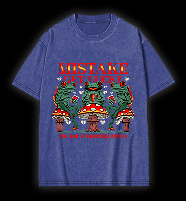 Lucky Frog Gamble Vintage Washed 100% Cotton T-Shirt