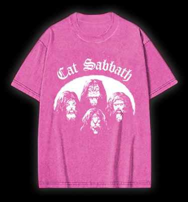 Cat Sabbath Vintage Washed 100% Cotton T-Shirt