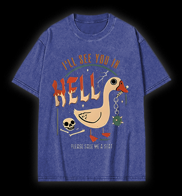 Hell - Bound Goose Vintage Washed 100% Cotton T-Shirt