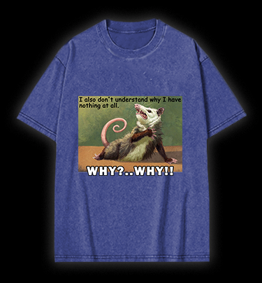 Confused Mouse Cry Vintage Washed 100% Cotton T-Shirt