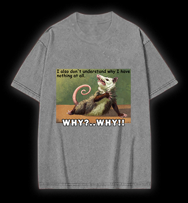 Confused Mouse Cry Vintage Washed 100% Cotton T-Shirt