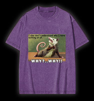 Confused Mouse Cry Vintage Washed 100% Cotton T-Shirt