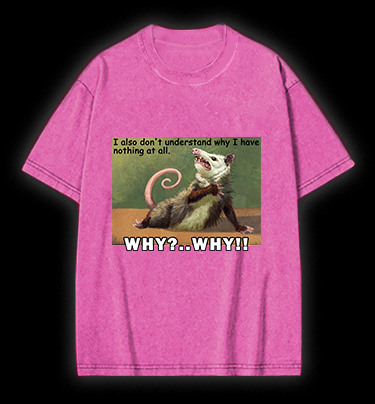 Confused Mouse Cry Vintage Washed 100% Cotton T-Shirt