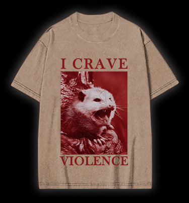 Mouse's Violent Wish Vintage Washed 100% Cotton T-Shirt