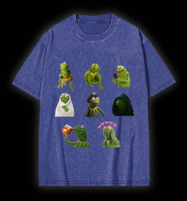 Kermit's Many Moods Vintage Washed 100% Cotton T-Shirt