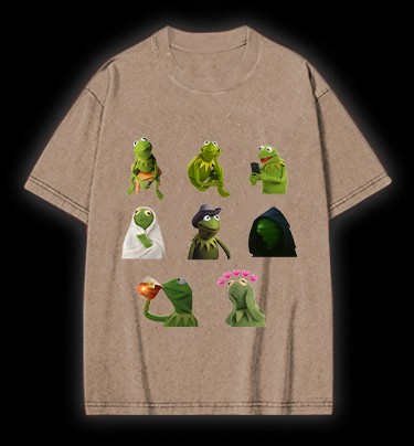 Kermit's Many Moods Vintage Washed 100% Cotton T-Shirt