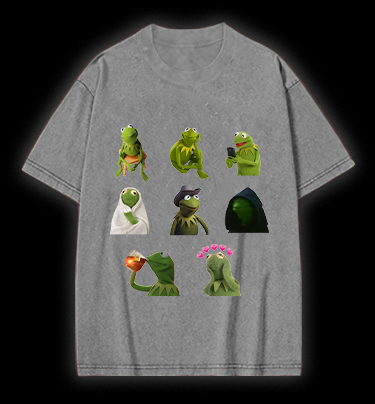 Kermit's Many Moods Vintage Washed 100% Cotton T-Shirt