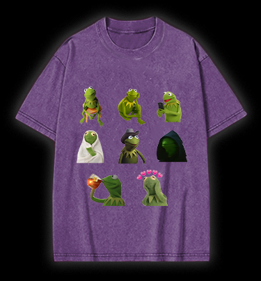 Kermit's Many Moods Vintage Washed 100% Cotton T-Shirt