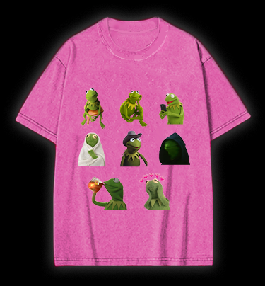 Kermit's Many Moods Vintage Washed 100% Cotton T-Shirt