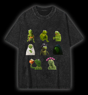 Kermit's Many Moods Vintage Washed 100% Cotton T-Shirt