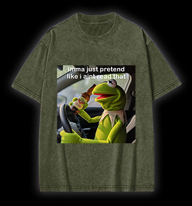 Kermit's Fake Ignorance Vintage Washed 100% Cotton T-Shirt
