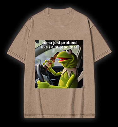 Kermit's Fake Ignorance Vintage Washed 100% Cotton T-Shirt